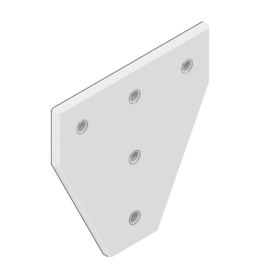 41-170-1SS MODULAR SOLUTIONS TIE PLATE 135MM X 135MM X 6MM<BR>T SHAPE WITH STAINLESS STEEL HARDWARE